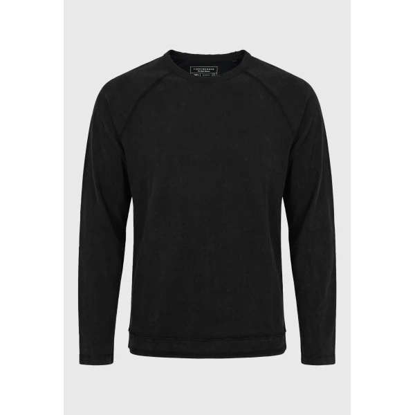 Funky Buddha Ανδρική Μπλούζα Με Μακρύ Μανίκι (FBM014-008-07-BLACK)