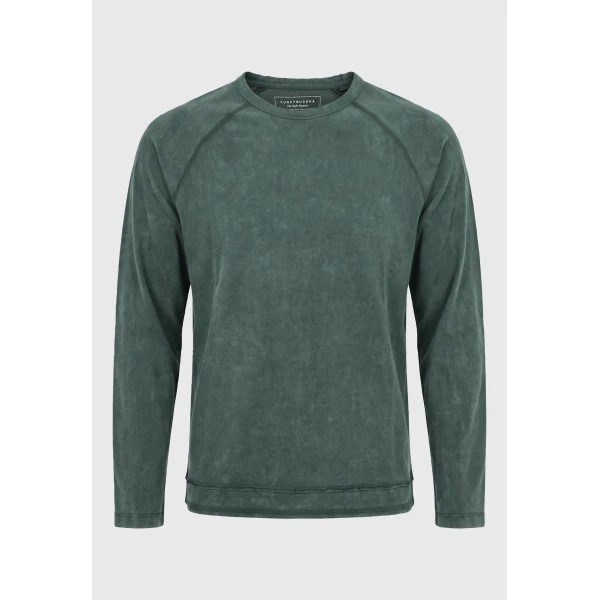 Funky Buddha Ανδρική Μπλούζα Με Μακρύ Μανίκι (FBM014-008-07-GREEN-STORM)