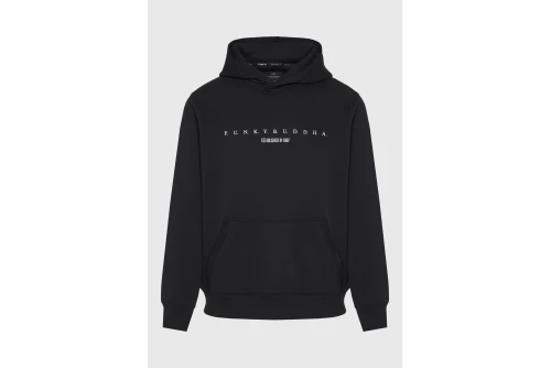 Funky Buddha Ανδρικό Φούτερ Με Κουκούλα (FBM014-009-06-BLACK)