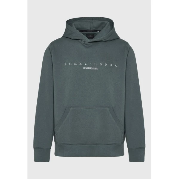Funky Buddha Ανδρικό Φούτερ Με Κουκούλα (FBM014-009-06-GREEN-STORM)