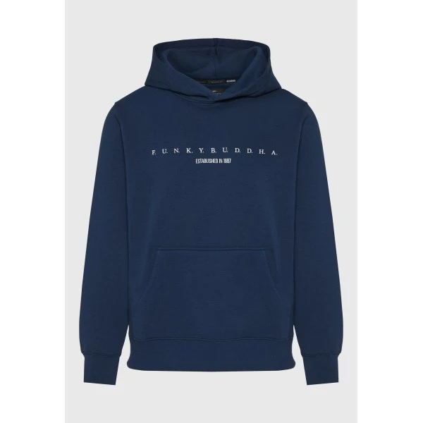 Funky Buddha Ανδρικό Φούτερ Με Κουκούλα (FBM014-009-06-NAVY)
