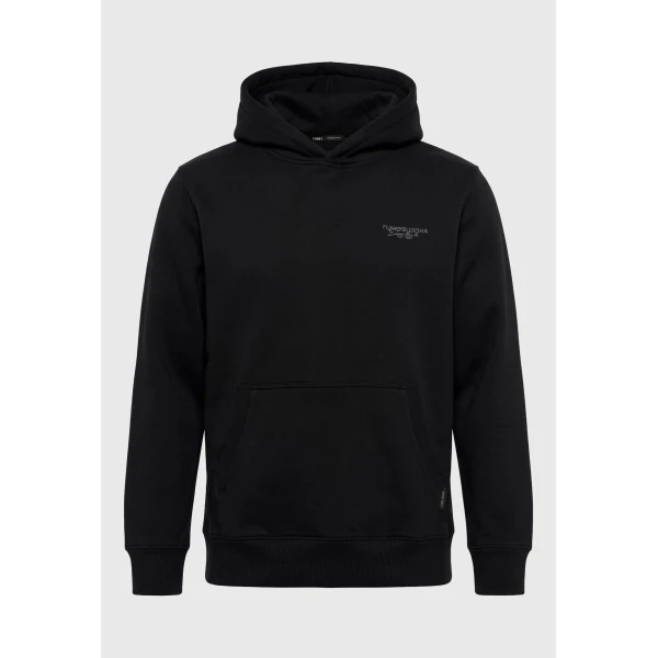 Funky Buddha Ανδρικό Φούτερ Με Κουκούλα (FBM014-011-06-BLACK)