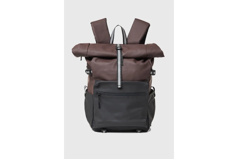 Funky Buddha Ανδρικό Backpack Καφέ, Μαύρο