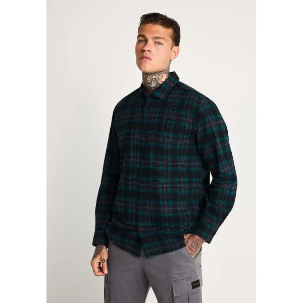 Funky Buddha Ανδρικό Πουκάμισο Καρό (FBM014-018-05-TEAL)