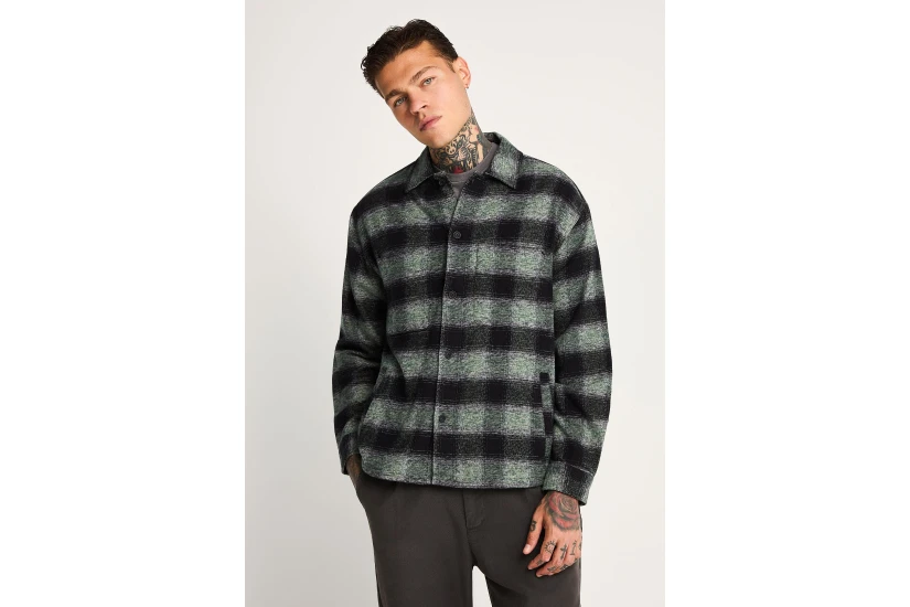 Funky Buddha Ανδρικό Πουκάμισο Καρό (FBM014-020-05-WINTER-MOSS)