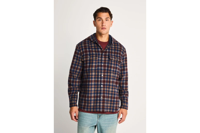 Funky Buddha Ανδρικό Πουκάμισο Καρό (FBM014-023-05-MIDNIGHT-BLUE)