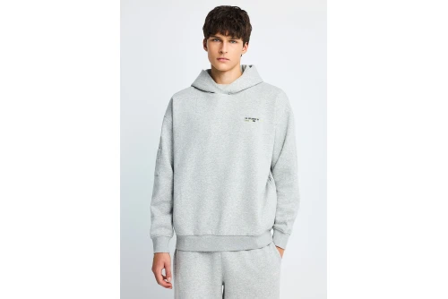 Funky Buddha Ανδρικό Φούτερ Με Κουκούλα (FBM014-029-06-GREY-MEL)