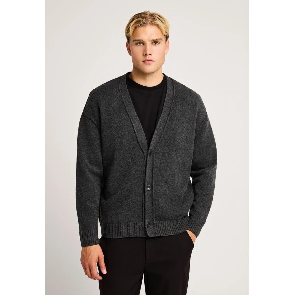 Funky Buddha Ανδρική Πλεκτή Ζακέτα (FBM014-055-09-ANTHRACITE)