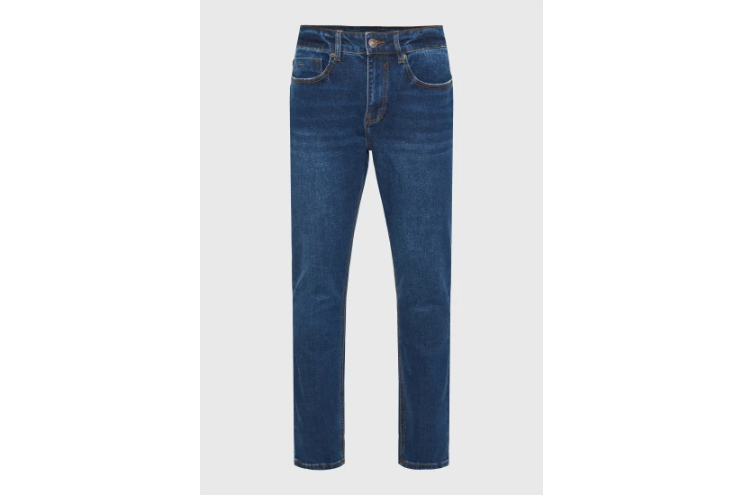 Funky Buddha Amsterdam Mid Rise Tapered Fit Ανδρικό Παντελόνι Τζιν Μπλε