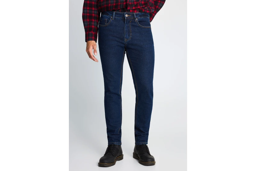 Funky Buddha Amsterdam Mid Rise Tapered Fit Ανδρικό Παντελόνι Τζιν Μπλε