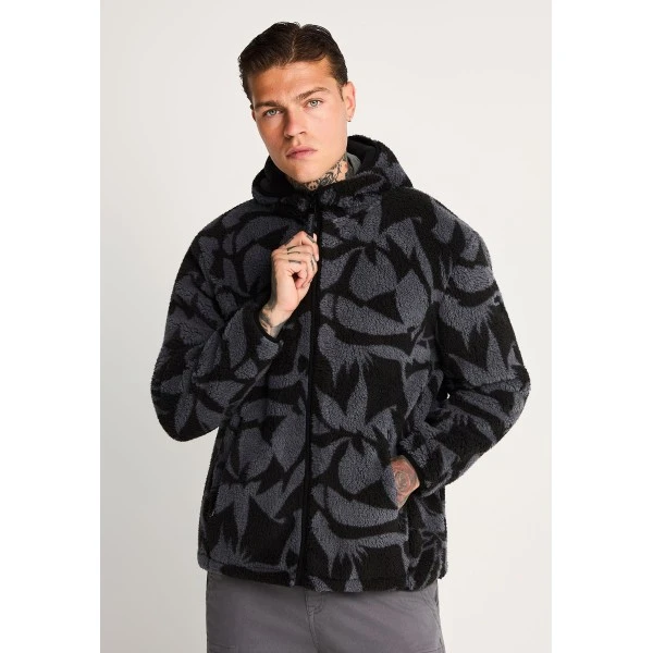 Funky Buddha All-Over Jacquard Pattern Ζακέτα Sherpa Ανδρική (FBM014-072-06-BLACK)