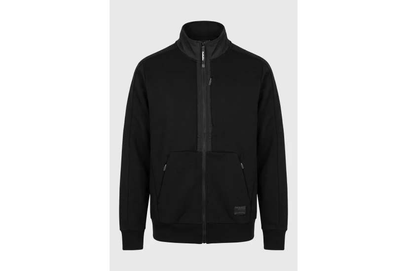 Funky Buddha Ανδρική Ζακέτα Φούτερ Με Κουκούλα (FBM014-082-06-BLACK)