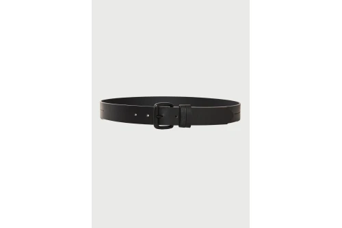 Funky Buddha Square Buckle Ζώνη Casual (FBM014-331-10-BLACK)
