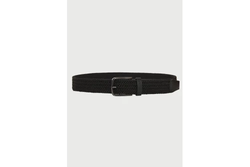 Funky Buddha Braided Elastic Ζώνη Casual (FBM014-341-10-BLACK)