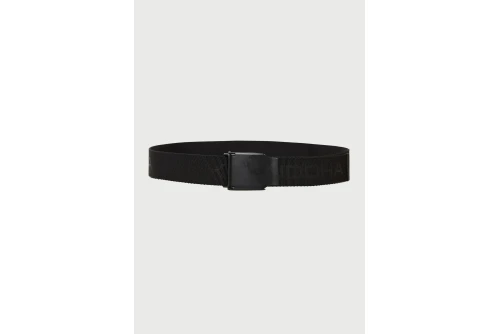 Funky Buddha Logo Print Ζώνη Casual (FBM014-356-10-BLACK)