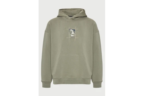 Funky Buddha X Apoh London Mona Lisa Hoodie Ανδρικό (FBU014-601-06-DUSTY-SAGE)