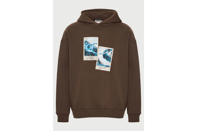 Funky Buddha X Apoh London The Creation Of Adam Hoodie Ανδρικό (FBU014-603-06-COFFEE-BEAN)