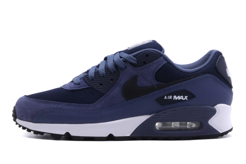 Nike Air Max 90 Ανδρικά Sneakers Μπλε Σκούρα, Λευκά