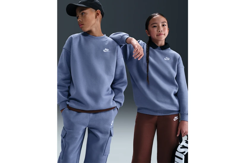 Nike Sportswear Club Fleece Παιδική Μακρυμάνικη Μπλούζα Ίντιγκο