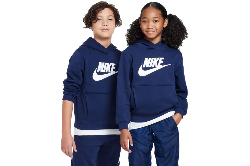 Nike Sportswear Club Fleece Παιδικό Φούτερ με Κουκούλα Μπλε Σκούρο