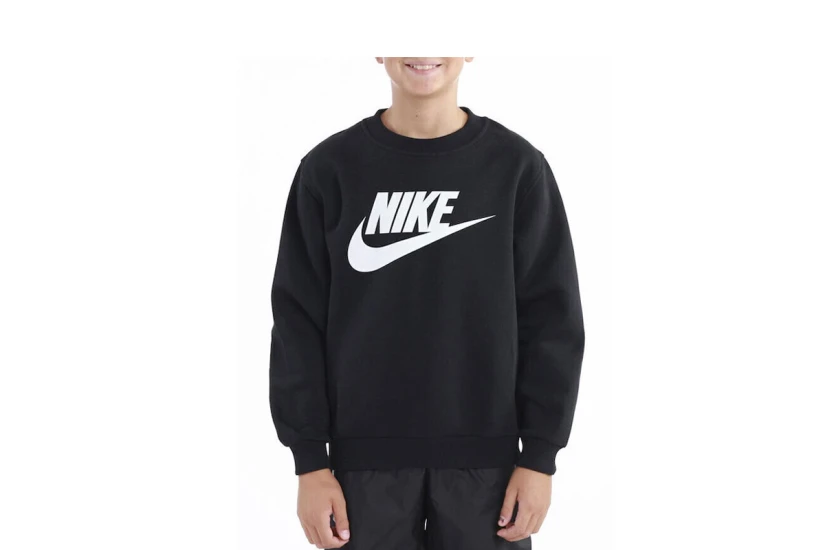 Nike Sportswear Club Fleece Παιδική Μακρυμάνικη Μπλούζα Μαύρη