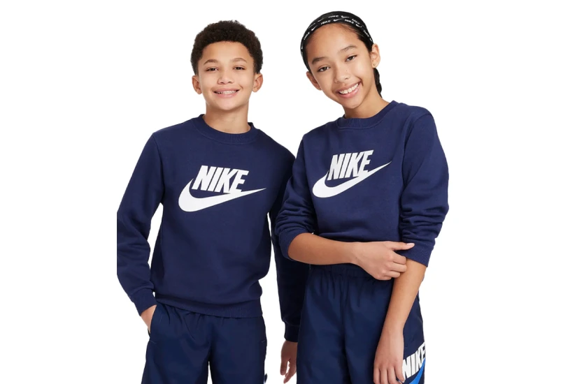 Nike Sportswear Club Fleece Μακρυμάνικο Φούτερ Μπλε Σκούρο