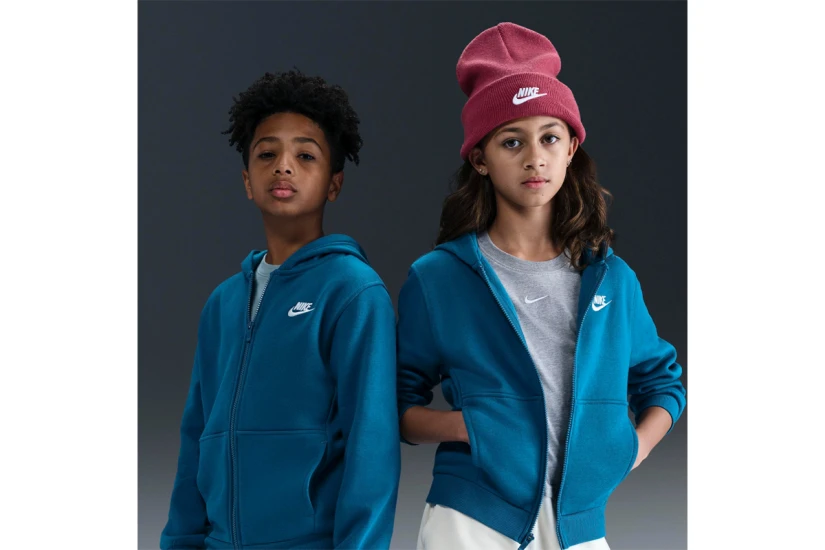 Nike Sportswear Club Fleece Παιδική Ζακέτα με Κουκούλα Μπλε