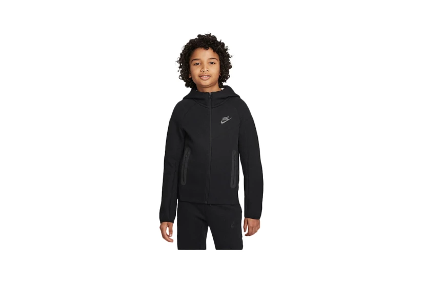 Nike Sportswear Tech Fleece Παιδική Ζακέτα με Κουκούλα Μαύρη