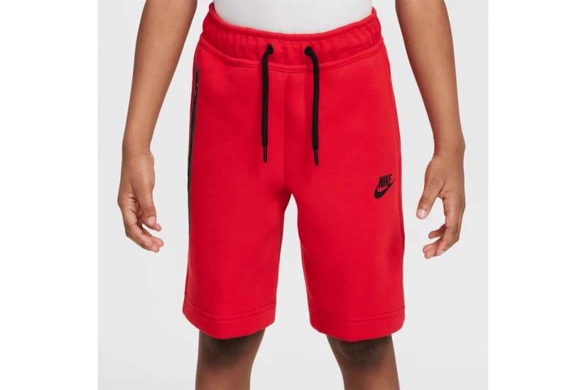 Nike Tech Fleece Παιδική Αθλητική Βερμούδα Κόκκινη, Μαύρη