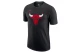 Nike NBA Essential Chicago Bulls Ανδρικό Κοντομάνικο T-Shirt Μαύρο