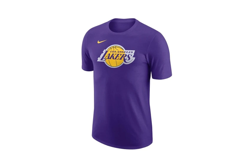 Nike Essential LA Lakers Κοντομάνικο T-Shirt Μωβ & Κίτρινο
