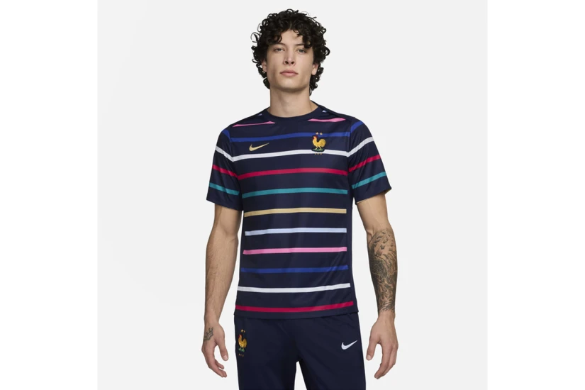 Nike Dri-FIT FFF Pre-Match Ανδρική Ποδοσφαιρική Φανέλα Εθνικής Γαλλίας