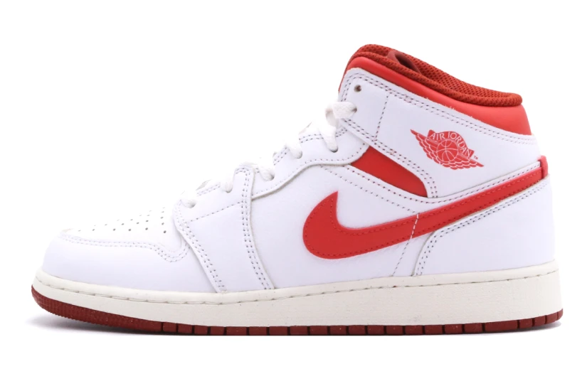 Jordan Air 1 Dune Red Special Edition Mid Sneakers Λευκά, Κόκκινα