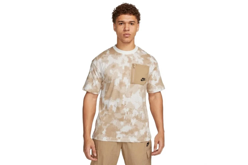 Nike Dri-FIT Ανδρικό Κοντομάνικο T-Shirt Μπεζ, Καφέ