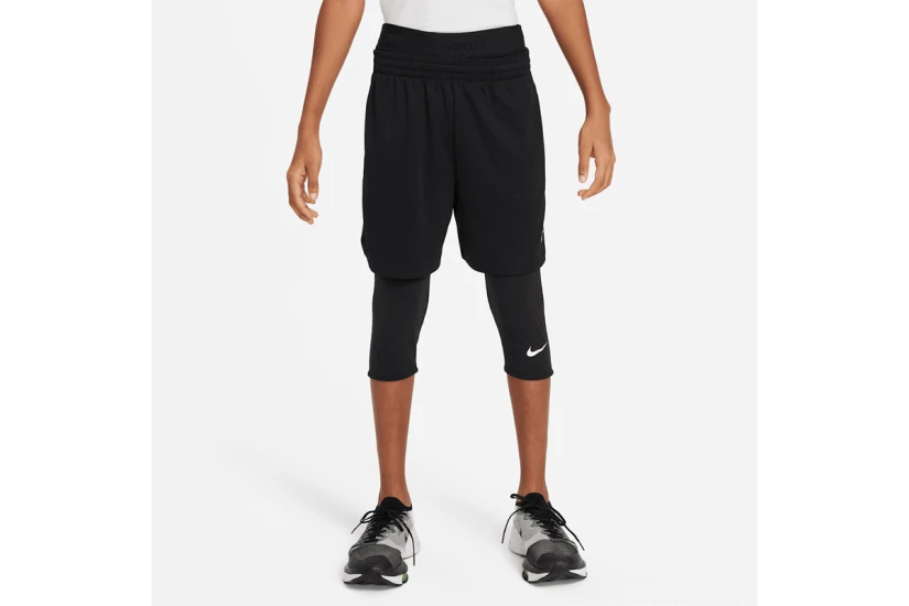 Nike Pro Dri-Fit 3/4 Παιδικό Κολάν Κάπρι Μαύρο