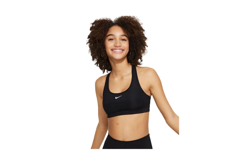 Nike Dri-FIT Swoosh Παιδικό Μπουστάκι Μαύρο