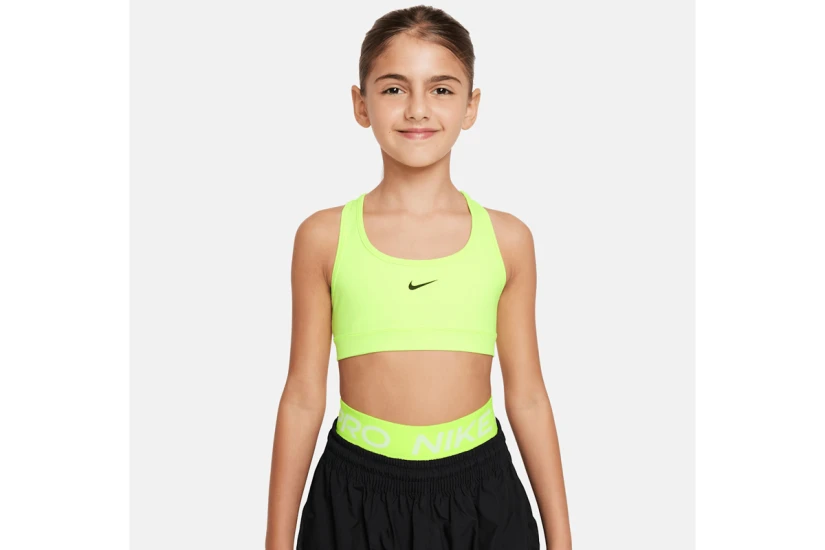 Nike Dri-FIT Swoosh Παιδικό Μπουστάκι Κίτρινο Φλούο