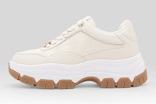 Guess Berrett 4G Peony Logo Sneakers (FLFBRTPEL12 CREAM)