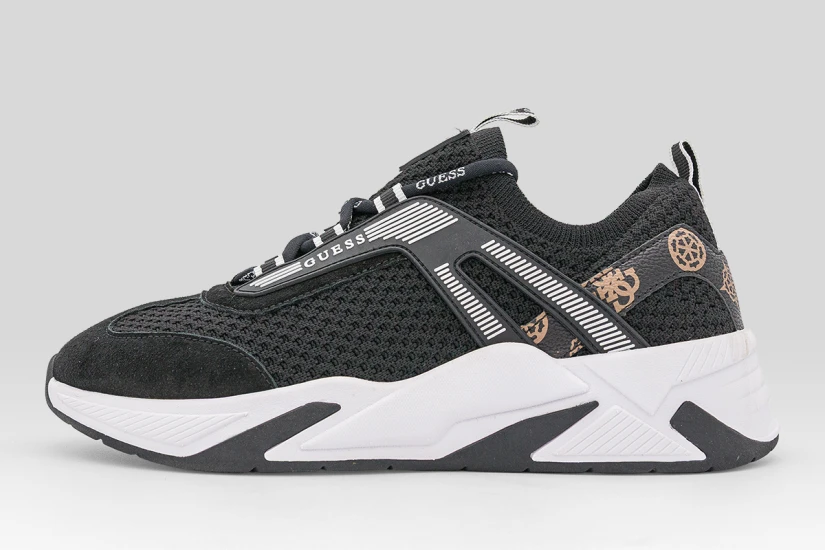 Guess Genga Γυναικεία Sneakers Μαύρα, Λευκά, Μπεζ