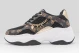 Guess Harpaa Logo Chain Γυναικεία Sneakers Μαύρα, Καφέ, Λευκά, Χρυσά