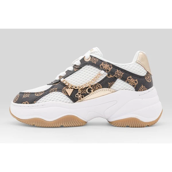 Guess Harpaa Logo Chain Sneakers (FLPHARFAL12 WHIBR)