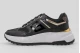 Guess Fonzi Laminated-Insert Γυναικεία Sneakers Μαύρα, Λευκά, Χρυσά
