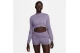 Nike Sportswear Chill Terry Γυναικείο Μακρυμάνικο Crop Top Μωβ