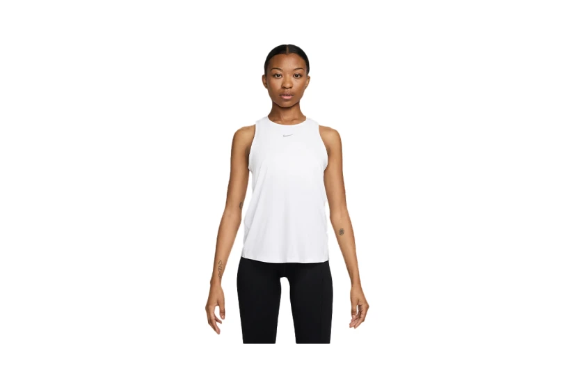 Nike One Classic Dri-Fit Γυναικεία Αμάνικη Μπλούζα Λευκή