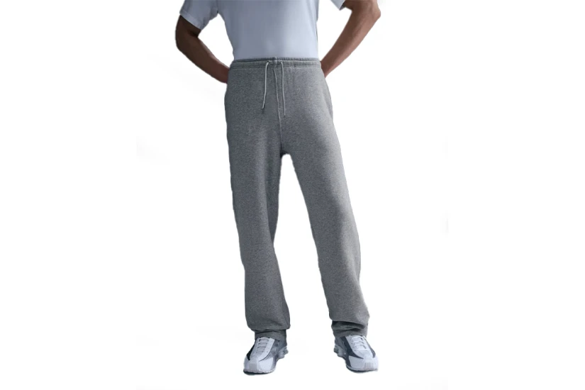 Nike Club Open-Hem Fleece Ανδρικό Παντελόνι Φόρμας Γκρι Ανοιχτό