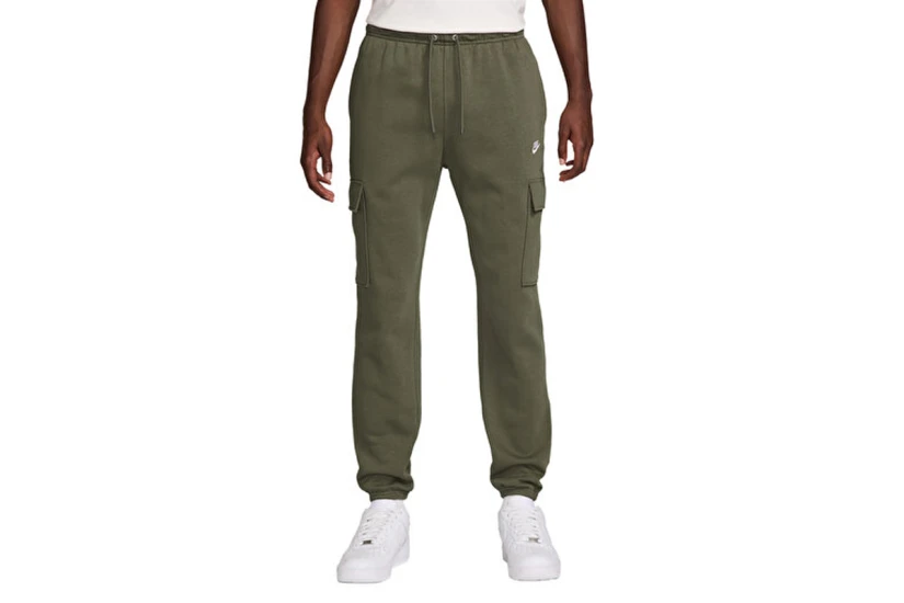 Nike Club Fleece Ανδρικό Παντελόνι Φόρμας Cargo Χακί