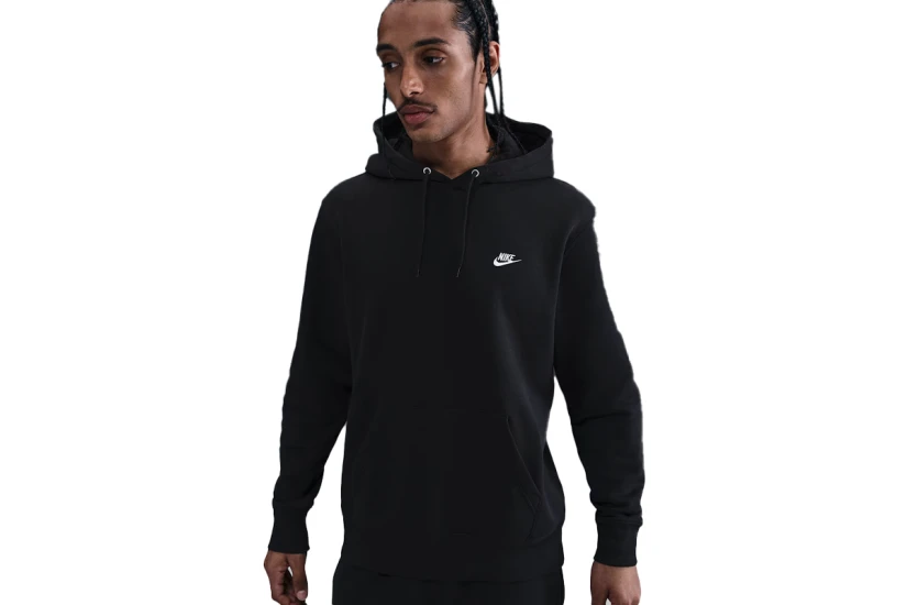 Nike Club Fleece Ανδρικό Φούτερ Με Κουκούλα Μαύρο