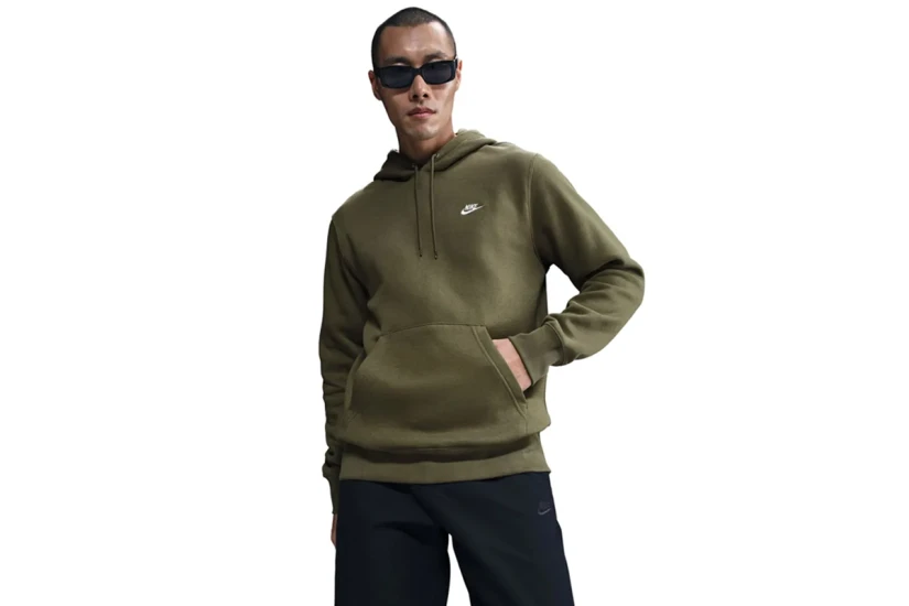 Nike Club Fleece Ανδρικό Φούτερ Με Κουκούλα Χακί