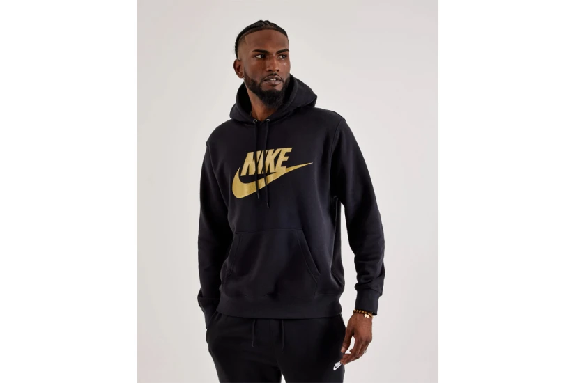 Nike Sportswear Club Fleece Club Ανδρικό Φούτερ με Κουκούλα Μαύρο