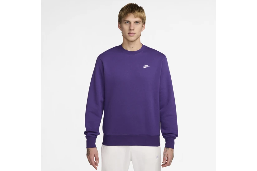 Nike Club Fleece Ανδρική Μακρυμάνικη Μπλούζα Μωβ